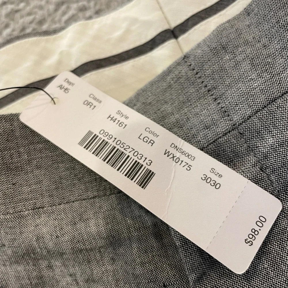 NWT J.Crew Ludlow Slim Fit Pant Mens 32x26 (Tag 30x30) Linen Blend Somelos H4161